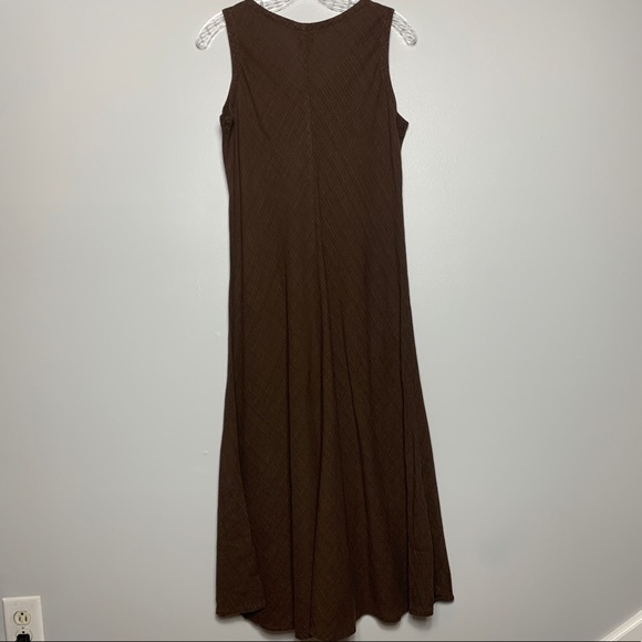 Eileen Fisher | Brown linen blend dress Sz PM - Picture 5 of 5